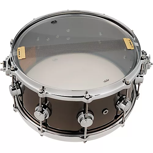 DW Collector's Series Black Nickel Over Brass Snare Drum With Die-Cast Hoops 14 x 8 in. Black Nickel Over Brass - musicians--Friend