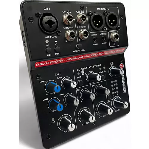Used Harbinger LV7 7-Channel Analog Mixer With Bluetooth Powered Mixer - musicians--Friend