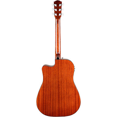 Fender CD-140SCE All-Mahogany Dreadnought Acoustic-Electric Guitar with Case Mahogany - musicians--Friend