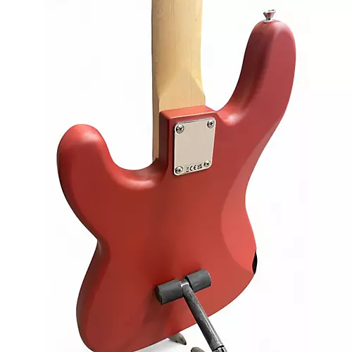 Used Squier Precision Bass Satin Red Electric Bass Guitar Satin Red - musicians--Friend