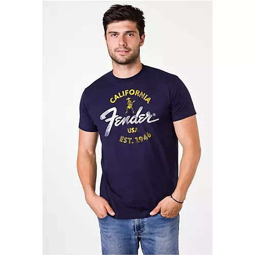 Fender Baja Blue T-Shirt X Large Blue - musicians--Friend