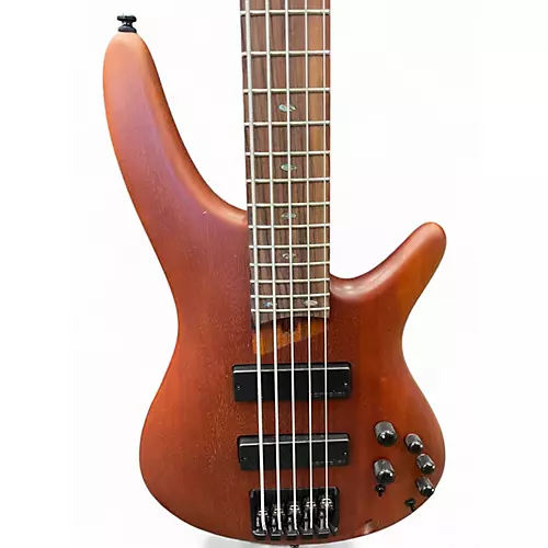 Used Ibanez SR505 5 String BROWN Electric Bass Guitar BROWN - musicians--Friend