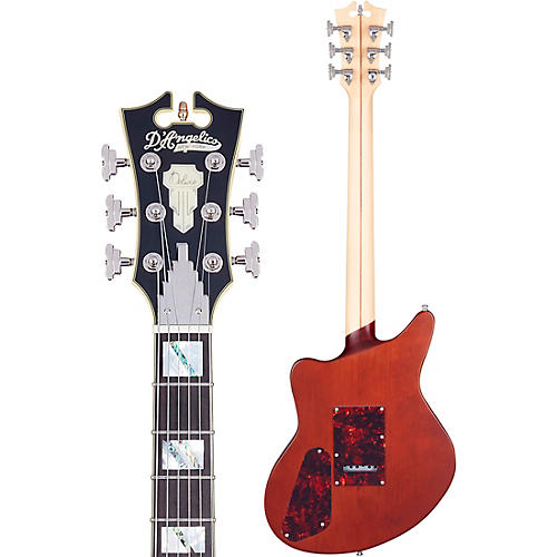 D'Angelico Deluxe Series Bedford SH Electric Guitar with USA Seymour Duncan Pickups and Wilkinson Tremolo Matte Walnut - musicians--Friend