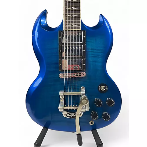 Used 2013 Gibson 2013 SG Deluxe Cobalt Fade Solid Body Electric Guitar Cobalt Fade - musicians--Friend