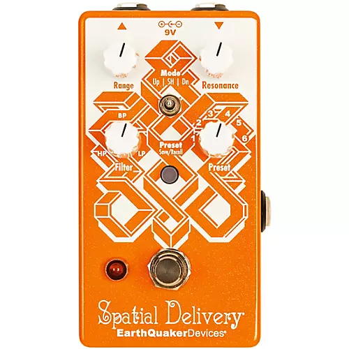EarthQuaker Devices Spatial Delivery V3 Envelope Filter with Sample & Hold Effects Pedal Orange and White - musicians--Friend