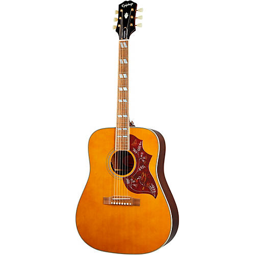 Epiphone Inspired by Gibson Hummingbird Acoustic-Electric Guitar Aged Natural Antique - musicians--Friend