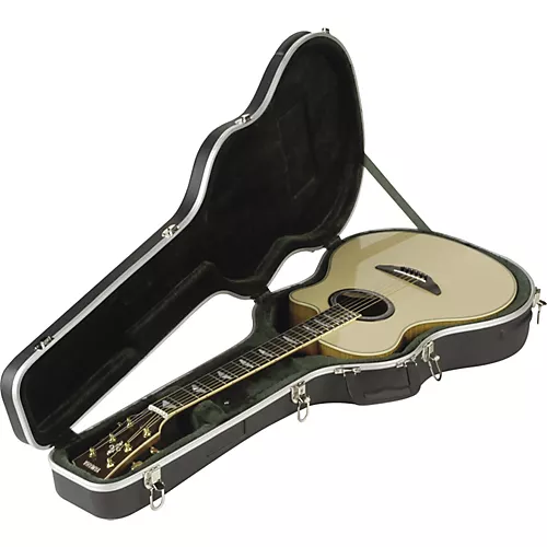 SKB SKB-3 Economy Thin-Line Acoustic-Electric/Classical Guitar Case Black - musicians--Friend