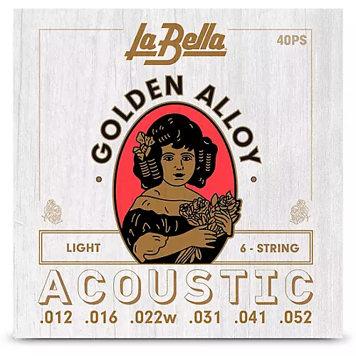 LaBella Golden Alloy 6-String Acoustic Guitar Strings Regular (13 - 54) - musicians--Friend