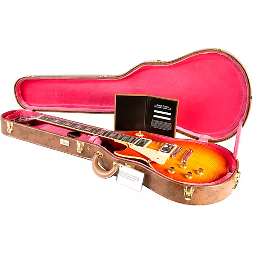 Gibson Custom 1960 Les Paul Standard Reissue VOS Left-Handed Electric Guitar Tangerine Burst - musicians--Friend