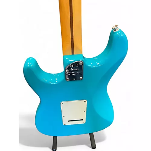 Used Fender USA P rofessional II Stratocaster Miami Blue Solid Body Electric Guitar Miami Blue - musicians--Friend