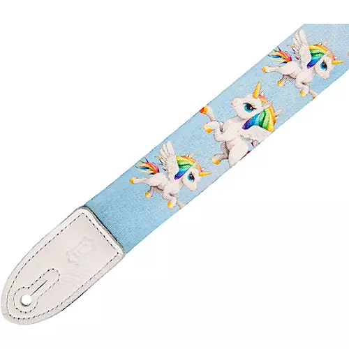Levy's MPJR 1 1/2 inch Wide Kids Guitar Strap Black, Blue - musicians--Friend