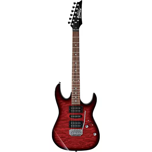 Ibanez GRX70QA Electric Guitar Transparent Blue Burst - musicians--Friend