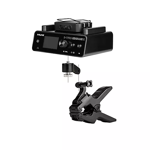 NUX B-7 Pro Professional 2.4GHz In Ear Monitoring Wireless System W/Clamp Black - musicians--Friend