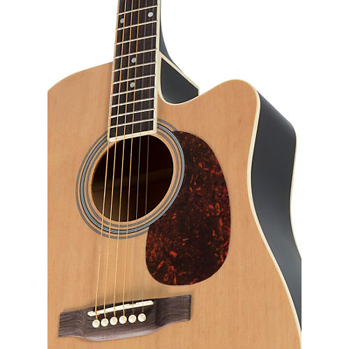 Rogue RA-110D-CE Dreadnought Cutaway Acoustic-Electric Guitar Black - musicians--Friend