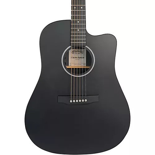 Martin DC-X1E Special X Series HPL Dreadnought Acoustic-Electric Guitar Black - musicians--Friend