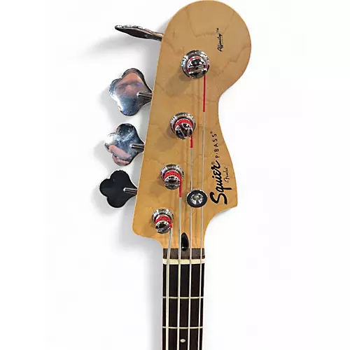 Used Squier  ASFFINITY P BASS Black Electric Bass Guitar Black - musicians--Friend