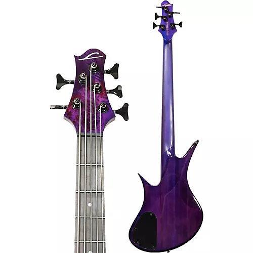 Legator Helio 5 String Bass Super Shred Series Electric Guitar Black Burl - musicians--Friend