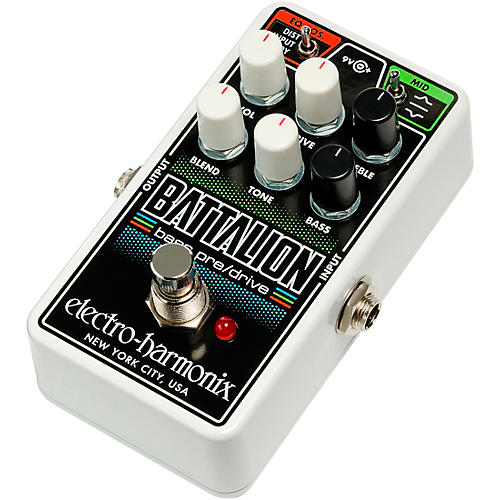 Electro-Harmonix Nano Battalion Bass Preamp & Overdrive Effects Pedal - musicians--Friend
