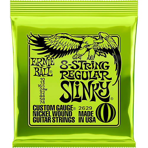 Ernie Ball Regular Slinky 8-String Nickel Wound Electric Guitar Strings - musicians--Friend