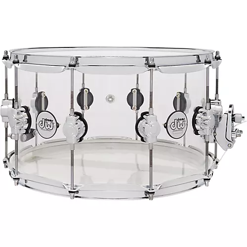 DW Design Series Acrylic Snare Drum With Chrome Hardware 14 x 6 in. Clear - musicians--Friend