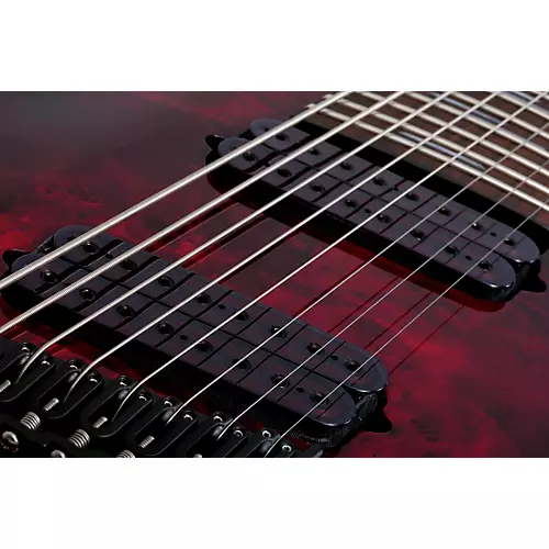 Schecter Guitar Research Omen Elite-8 MS Electric Guitar Charcoal - musicians--Friend