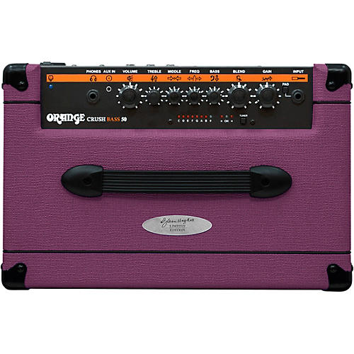 Orange Amplifiers Glenn Hughes LTD Crush Bass 50 1x12 50W Bass Combo Amp Purple - musicians--Friend