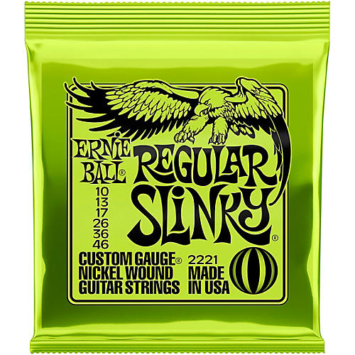 Ernie Ball Regular Slinky 2221 (10-46) Nickel Wound Electric Guitar Strings - musicians--Friend