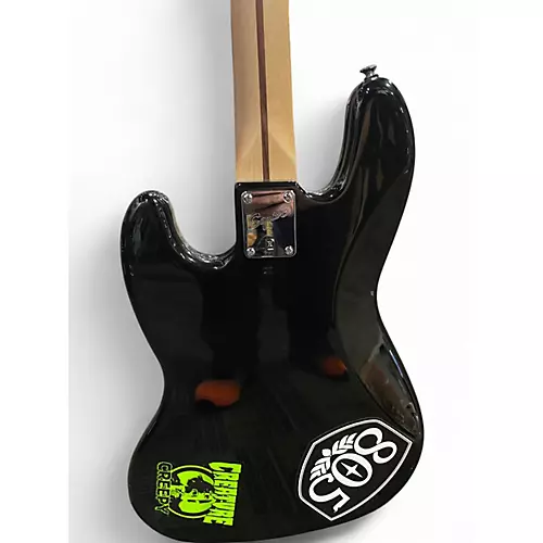 Used Squier J BASS Black and White Electric Bass Guitar Black and White - musicians--Friend