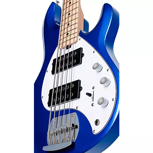 Sterling by Music Man StingRay Ray5HH Maple Fingerboard 5-String Electric Bass Guitar Cobra Blue - musicians--Friend