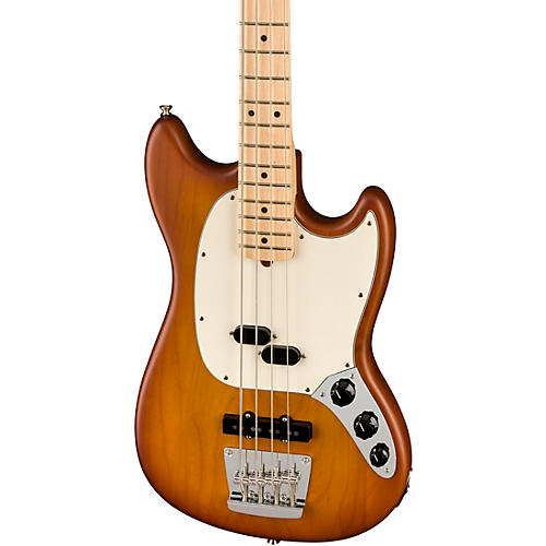 Fender American Performer Limited-Edition Mustang Electric Bass Guitar Satin Honey Burst - musicians--Friend