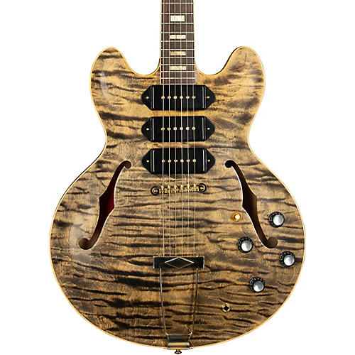 Gibson Custom M2M 1964 ES-335 Figured P-90 VOS Semi-Hollow Electric Guitar Transparent Cherry - musicians--Friend