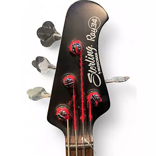 Used Sterling by Music Man Ray34 Black Electric Bass Guitar Black - musicians--Friend
