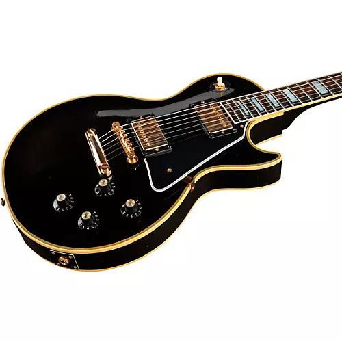 Gibson Custom Murphy Lab 1968 Les Paul Custom Reissue Ultra Light Aged Electric Guitar Ebony - musicians--Friend