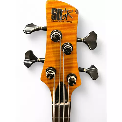 Used Ibanez SR700 Amber Electric Bass Guitar Amber - musicians--Friend