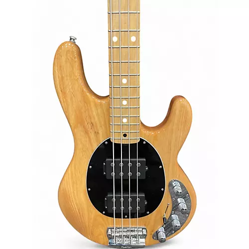 Used Ernie Ball Music Man Stingray HH 4 String Natural Electric Bass Guitar Natural - musicians--Friend