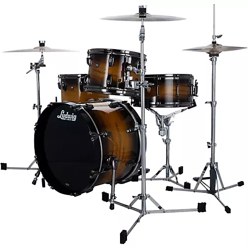 Ludwig Maple Exotic 3-Piece Downbeat Shell Pack with 20 in. Bass Drum Nocturne Burst - musicians--Friend