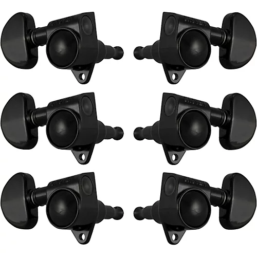 Grover Rotomatics 102 Series Standard Button Tuning Machines Black Chrome - musicians--Friend