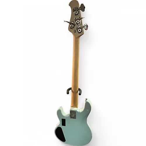 Used 2017 Ernie Ball Music Man Stingray 3 EQ HH Powder Blue Electric Bass Guitar Powder Blue - musicians--Friend
