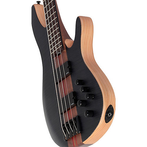 Schecter Guitar Research Charles Berthoud CB-4 Electric Bass See Thru Black Satin - musicians--Friend