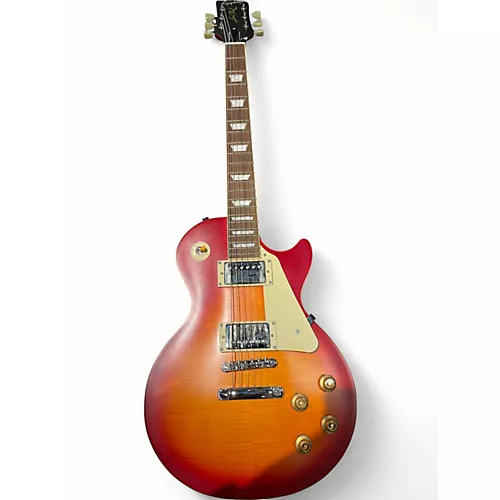 Used 2022 Epiphone 1959 Reissue Les Paul Standard Dark Cherry Burst Solid Body Electric Guitar Dark Cherry Burst - musicians--Friend