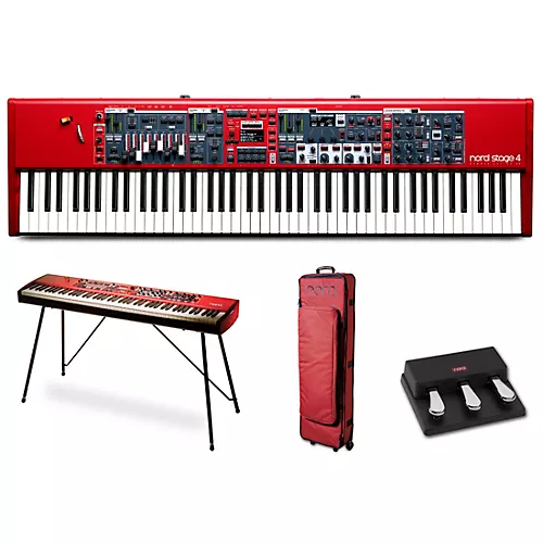 Nord Stage 4 88-Key Keyboard With Nord Soft Case, Triple Pedal and Stand EX - musicians--Friend
