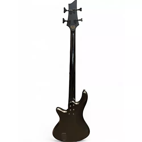 Used Schecter Guitar Research Stiletto Custom 4 String Black Electric Bass Guitar Black - musicians--Friend