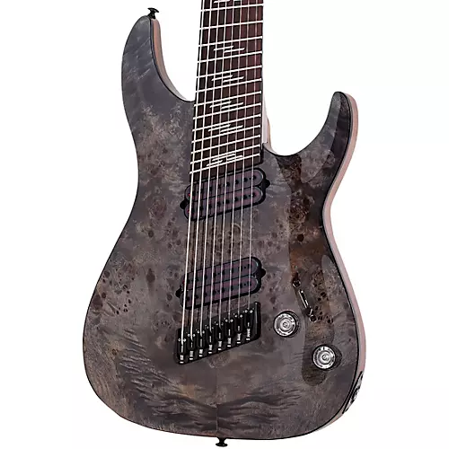 Schecter Guitar Research Omen Elite-8 MS Electric Guitar Charcoal - musicians--Friend