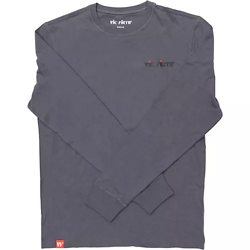 Vic Firth Long Sleeve Tee Large Gray - musicians--Friend