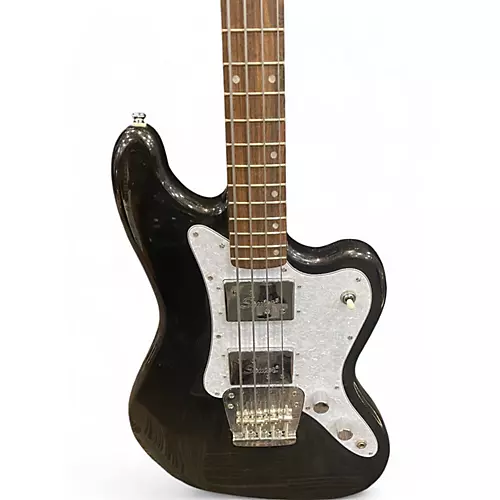 Used Squier PARANORMAL RASCAL Black Electric Bass Guitar Black - musicians--Friend