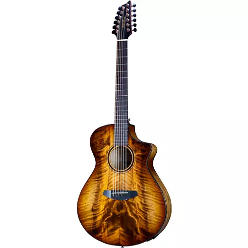 Breedlove Pursuit Exotic S CE Myrtlewood 12-String Concert Acoustic-Electric Guitar Amber Burst - musicians--Friend