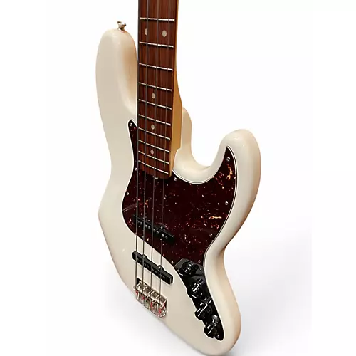 Used Fender Deluxe Active Jazz Bass Olympic Pearl Electric Bass Guitar Olympic Pearl - musicians--Friend
