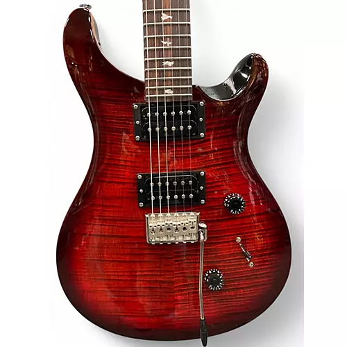 Used PRS SE Custom 24 fireburst Solid Body Electric Guitar fireburst - musicians--Friend