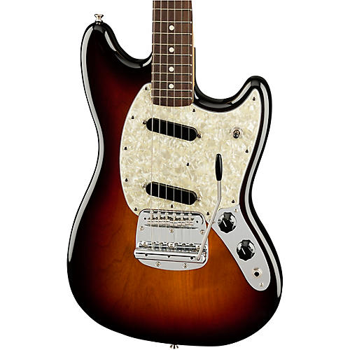 Fender American Performer Mustang Rosewood Fingerboard Electric Guitar Satin Sonic Blue - musicians--Friend