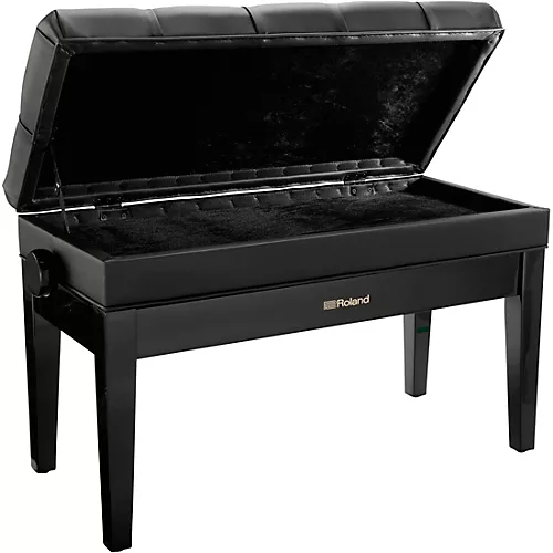 Roland RPB-D500-US Piano Bench, Duet Size, Vinyl Seat, Music Compartment Polished Ebony - musicians--Friend